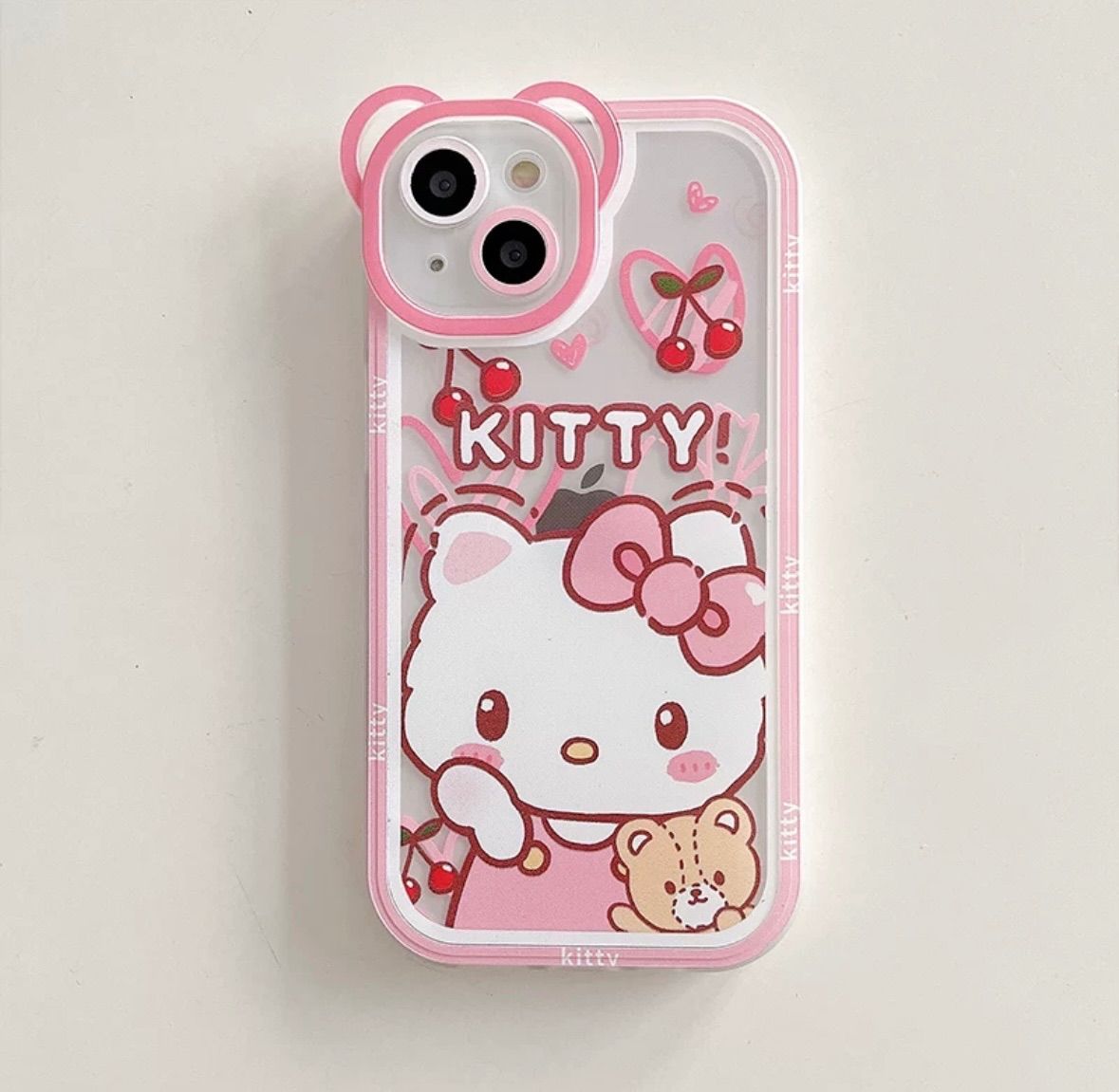 キティ サンリオ リボン iPhone 14 ケース ピンク（サンリオ