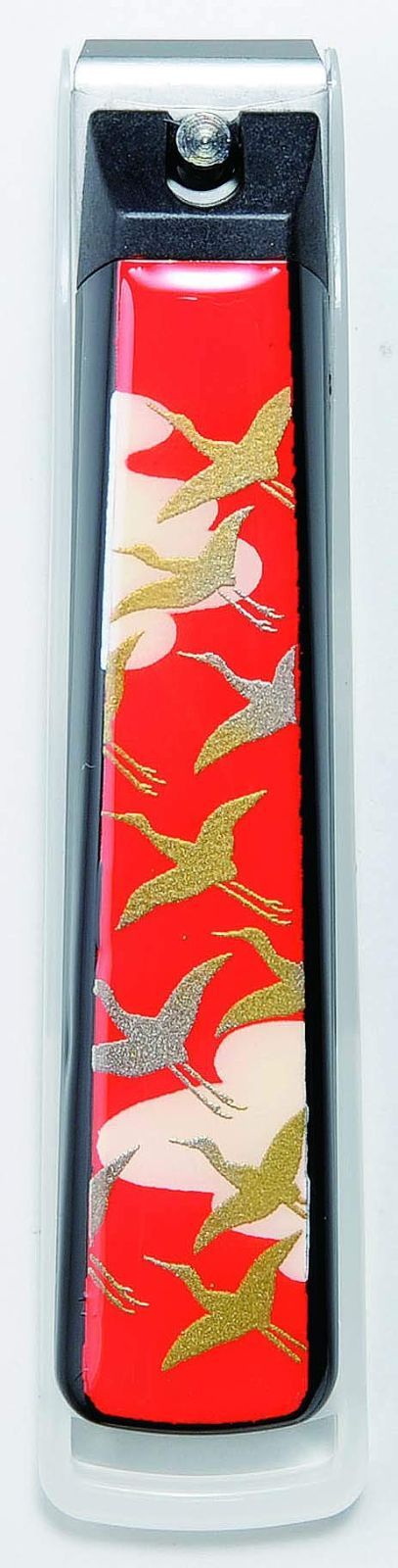 【新着商品】蒔絵漆芸爪切り 桐箱入り 山家漆器店 (千羽鶴（曙）)
