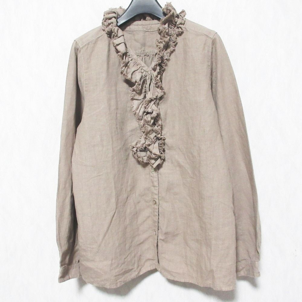 nest Robe シャツワンピース リネン ブラウン ロングカーディガン nest Robe シャツワンピース リネン ブラウン ロングカーディガン