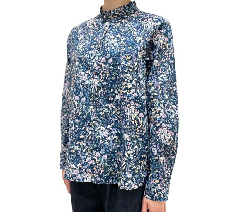 パークス Parkes ブラウス 長袖 シャツ リバティ LIBERTY Mサイズ 日本 