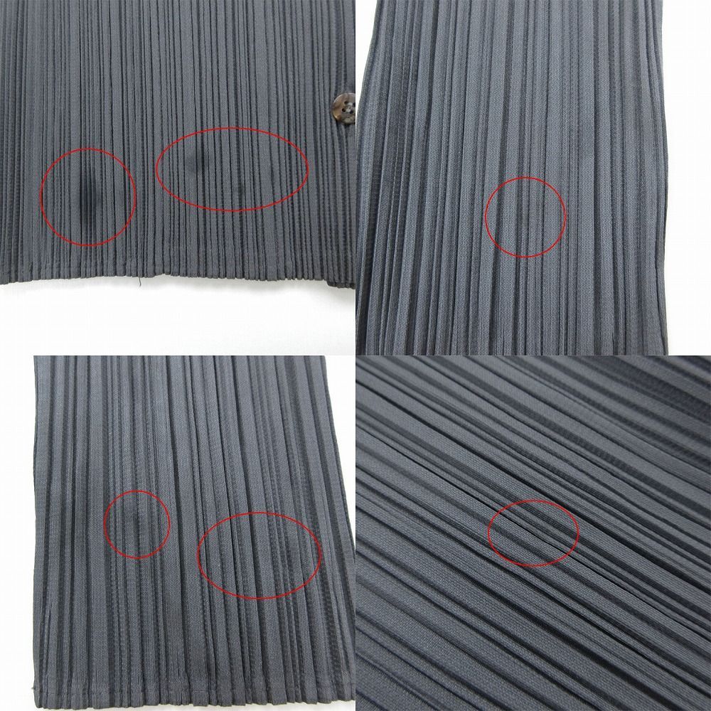 00s 2000 PLEATS PLEASE ISSEY MIYAKE シャツ ブラウス 長袖 プレーン ヴィンテージ Vintage サイズ3 L グレー レディース 【中古】 /TNT 00s 2000 PLEATS PLEASE ISSEY MIYAKE シャツ ブラウス 長袖