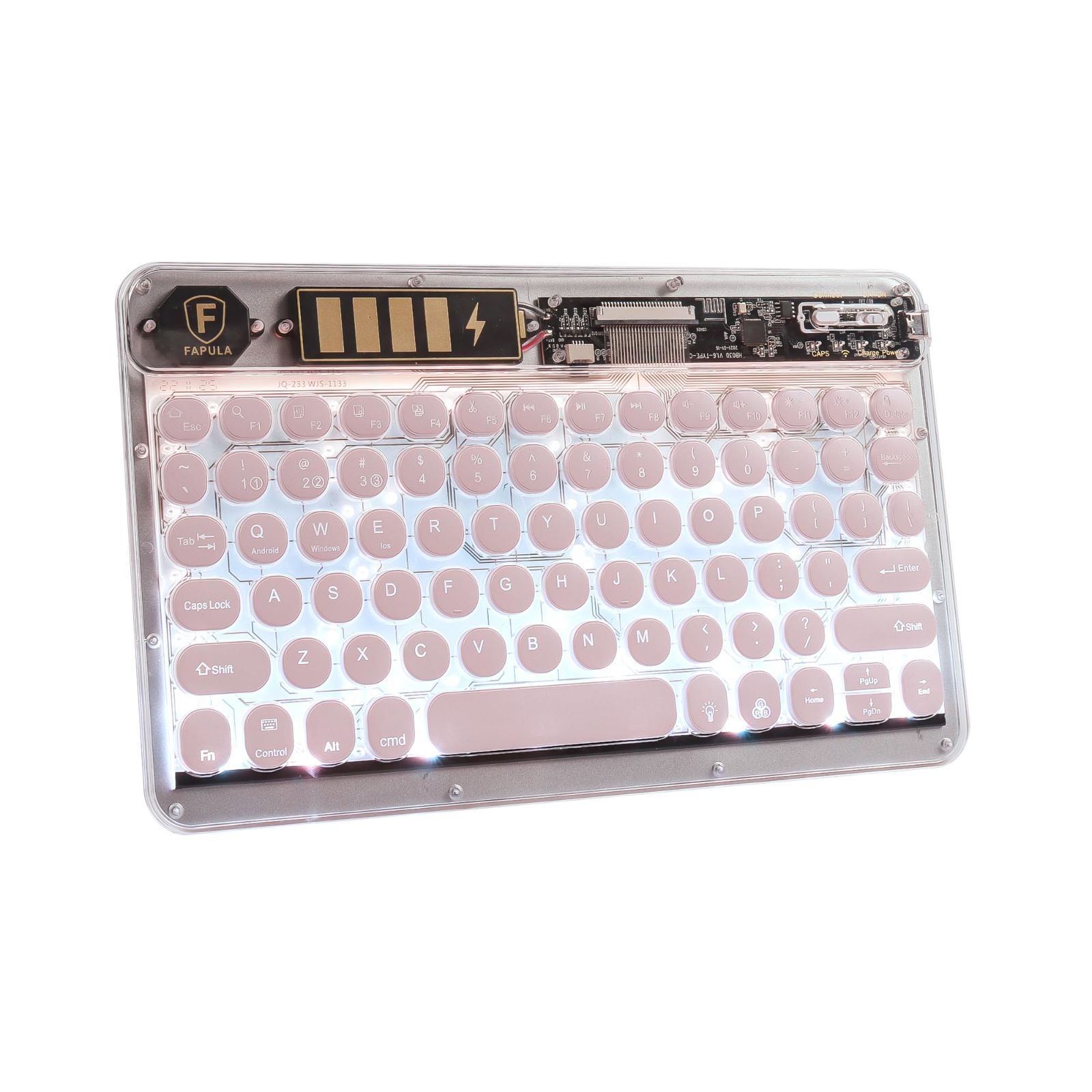 新品 NAMOTUOFO bluetoothキーボード ワイヤレスキーボード ipad対応 キーボード タブレット用キーボード バックライト付き 可愛い透明キーボード 軽量・薄型・小型キーボード パンタグラフ式 3台
