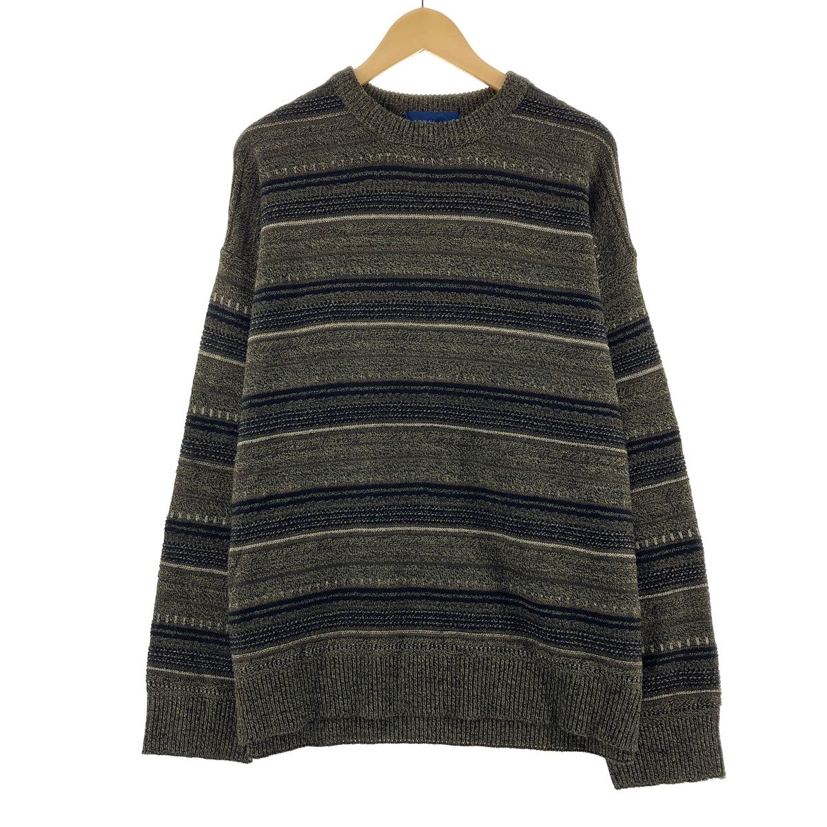 古着 タウンクラフト TOWN CRAFT 総柄 アクリルニットセーター メンズXL/eaa367937