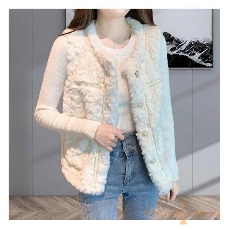 ボアベスト アウター 即 OK ジャケット レディース 秋冬 ファーベスト ボアベスト ボアフリース トップス 秋 冬 フェイクファー Ｖネック 暖か ボアジレ 前開き ノースリーブ ふわふわ レイヤード weixz169 WWW_NOITHATQUANGTHANH_NET