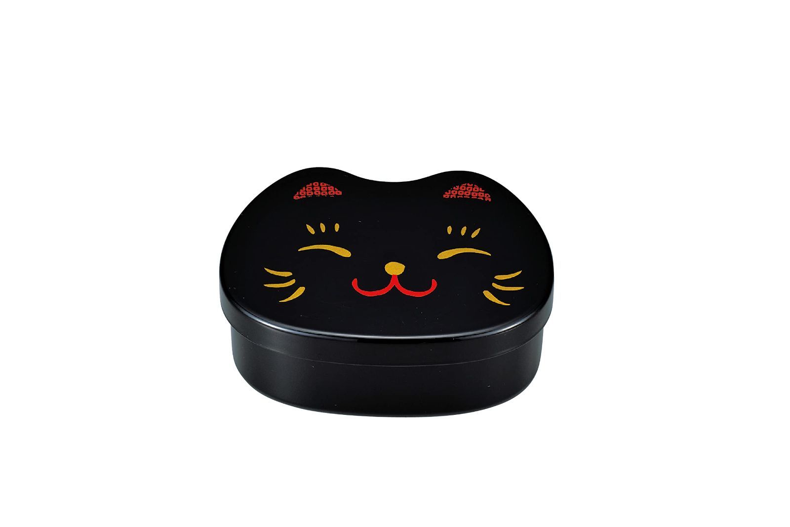 【人気商品】黒猫 サイズ：約W15 顔のお弁当 D11.2 ねこたち H6.1 たつみや(Tatsumiya) 30361