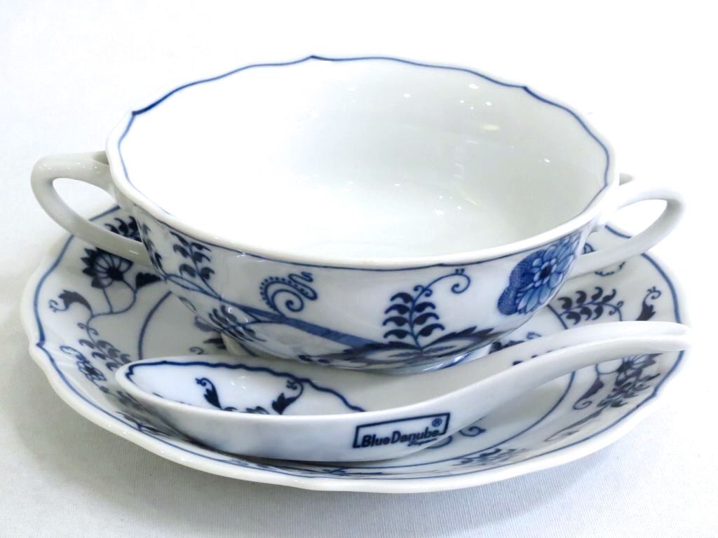 ブルーダニューブ Blue Danube　 カップ&ソーサー　6客 ☆Blue Danube デミタスカップ&ソーサー ブルーオニオン 6客