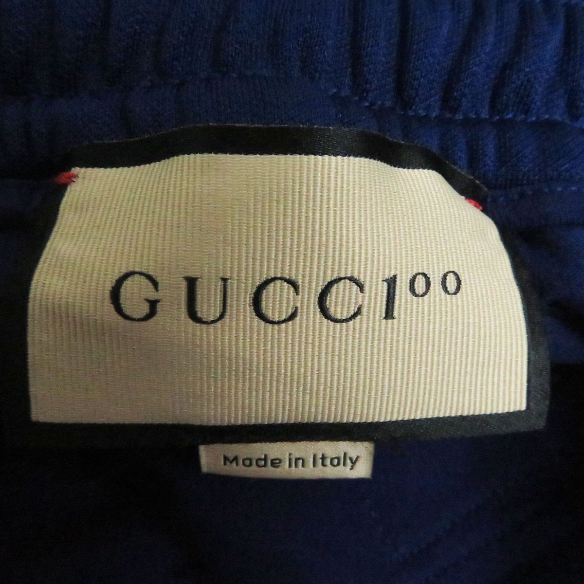 美品□22SS GUCCI/グッチ 100周年 676484 ラインデザイン ロゴワッペン