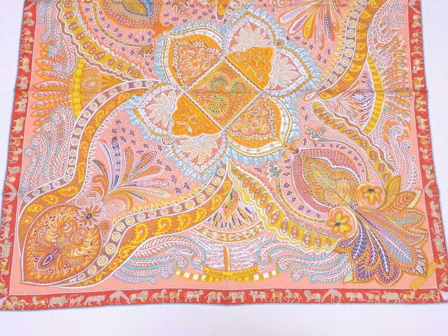 HERMES スカーフ「マハラニの庭」エルメスカレ90美品 エルメス)カレ90《マハラニの庭》 90スカーフ (HERMES/スカーフ
