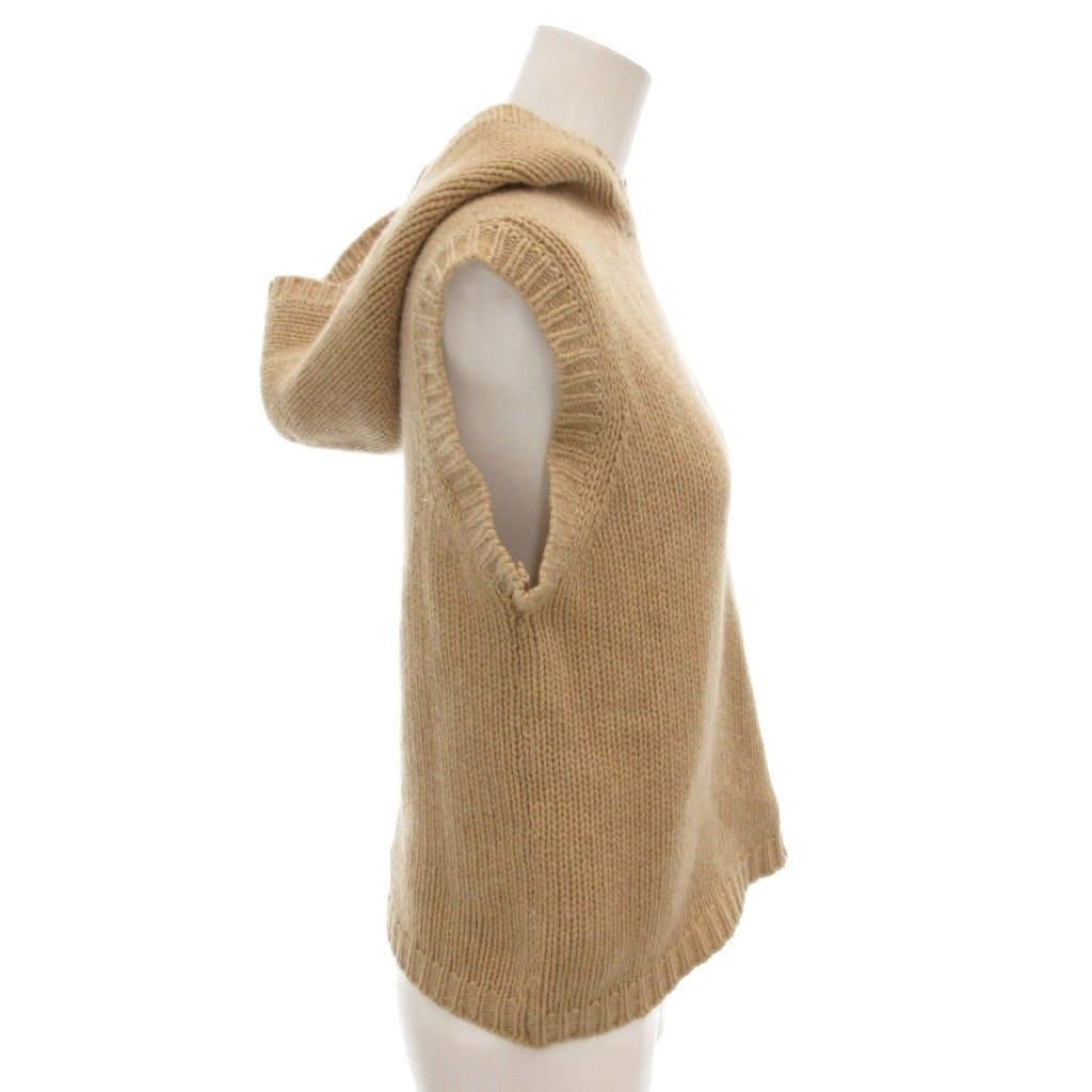 極美品　Max Mara フード付き　ニットガウン　カシミヤ混　銀タグ マックスマーラ MAX MARA 白タグ ニットパーカー プルオーバー