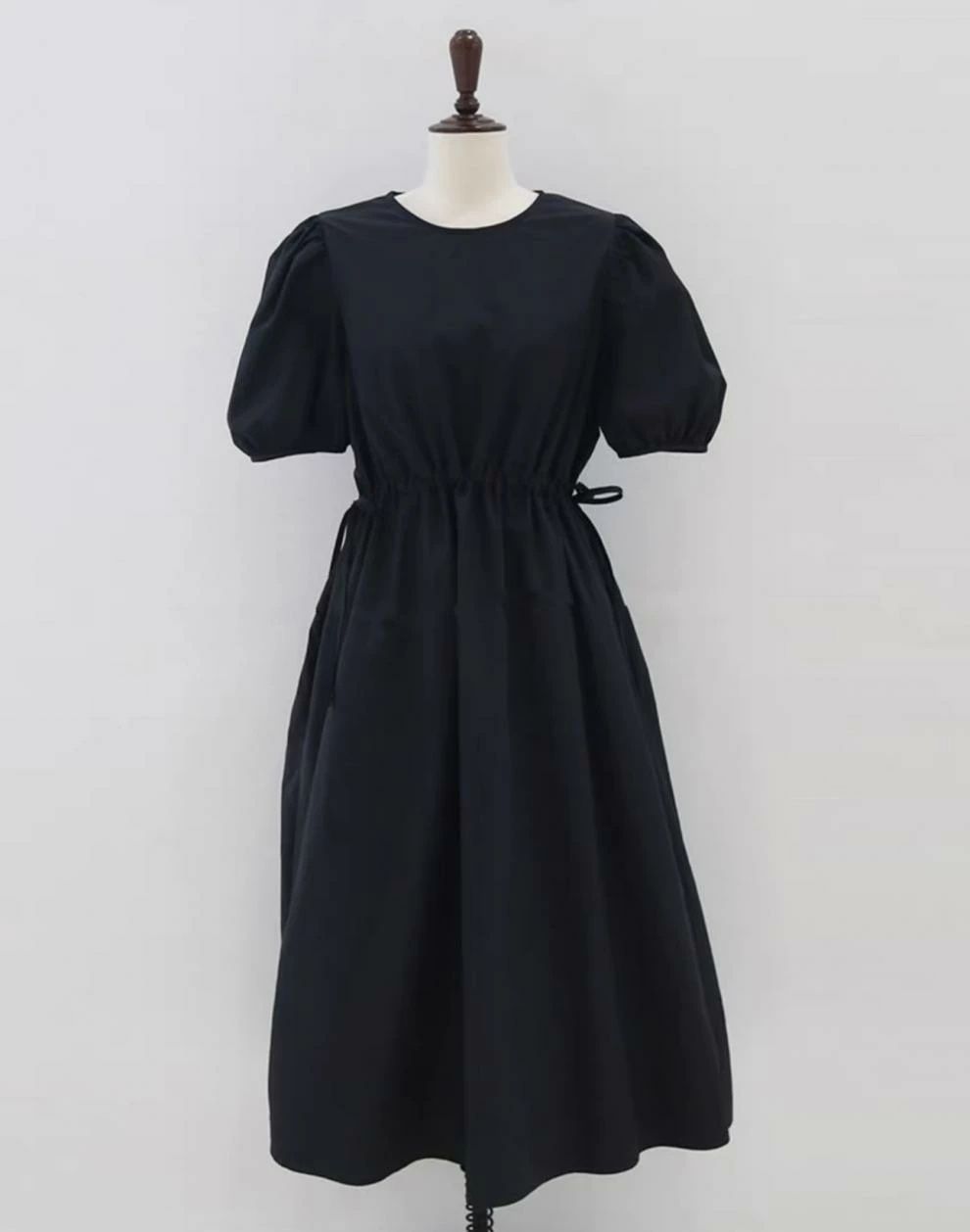 ワンピース レディース ロングワンピース 半袖 パフスリーブ