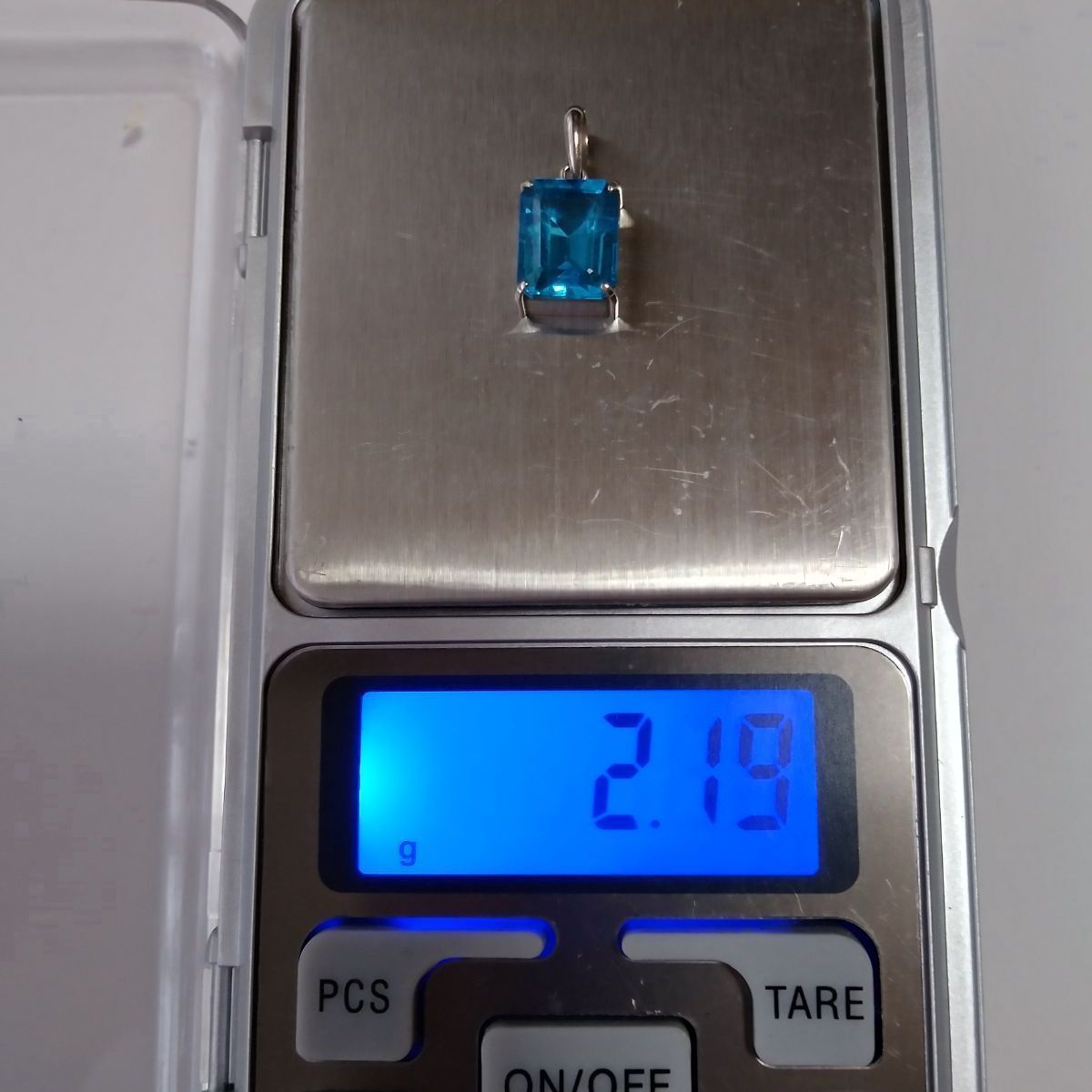 期間限定セールpt900ブルートパーズペンダントトップ - メルカリ