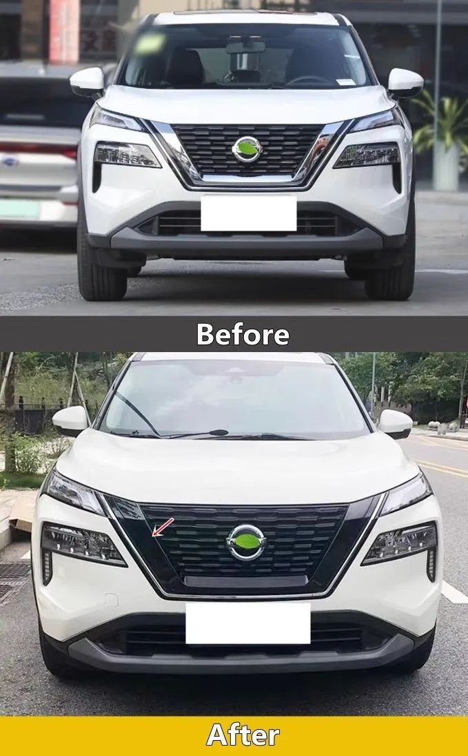 日産 エクストレイル T33 フロントグリルガーニッシュ グリルガード センターグリルモール パネル カー ガーニッシュ 外装パーツ ABS製 1個 2色選び可 FFCRYSTALESIA_COM