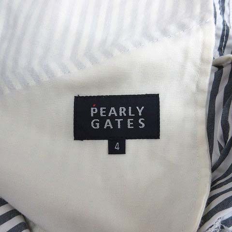 パーリーゲイツ PEARLY GATES ストライプ パンツ 薄手 グレー