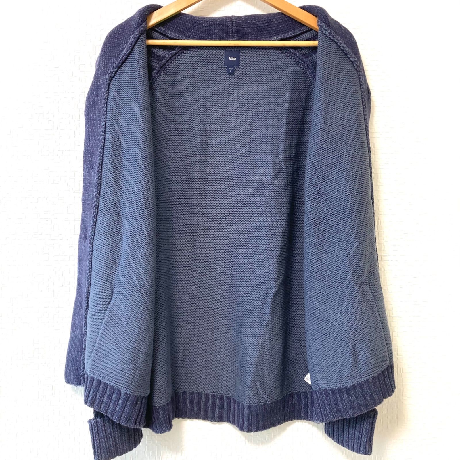 w^)b GAP ギャップ ショールカラー ニット カーディガン 羽織り フル 