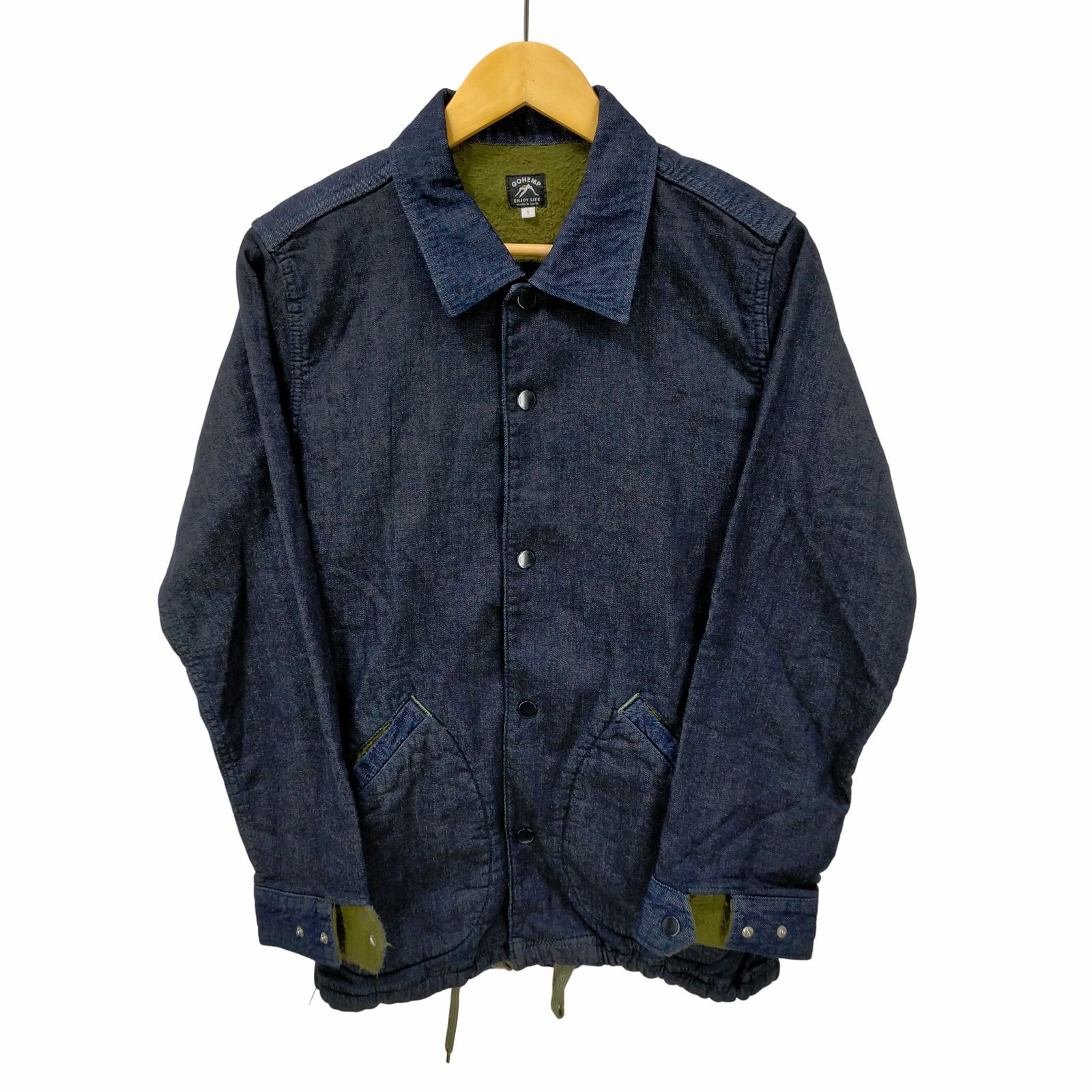 K【未使用】Gohemp ジャケット Sサイズ デニム ゴーヘンプ GOHEMP Gジャン デニムジャケット メンズ レディース 大きい