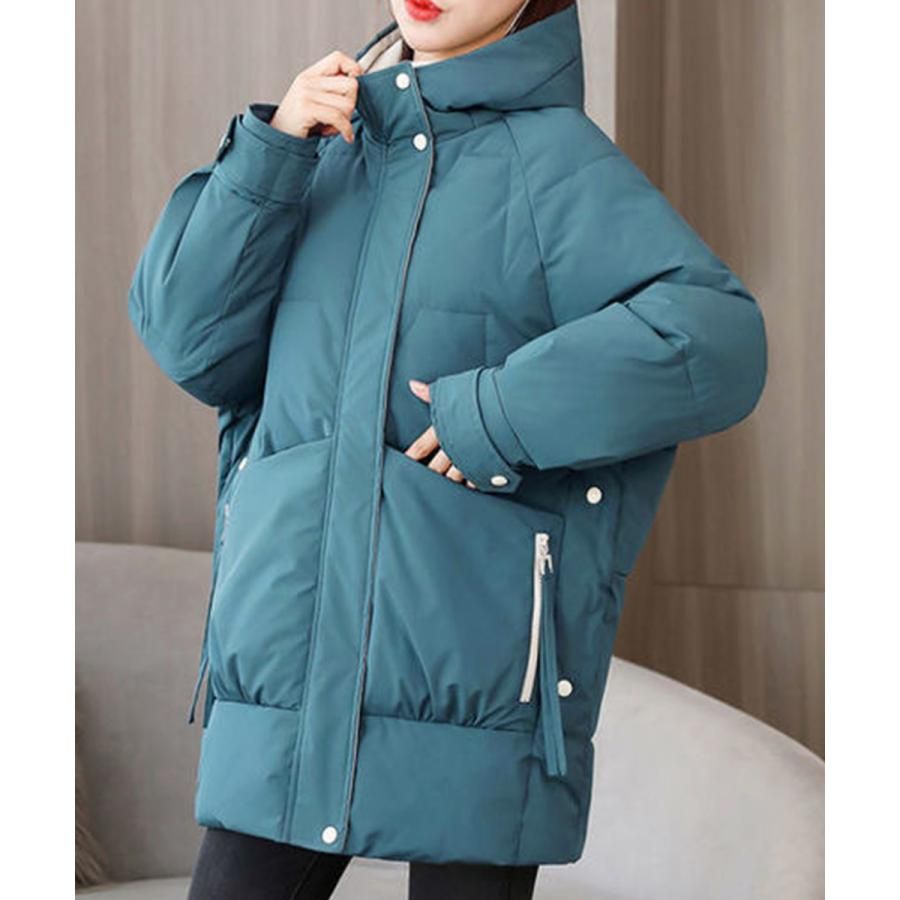 【ブラック/ワンサイズ（L）】 フェイクダウンコート 中綿ジャケット韓国 miniministore フェイクダウンコート中綿ジャケット韓国風
