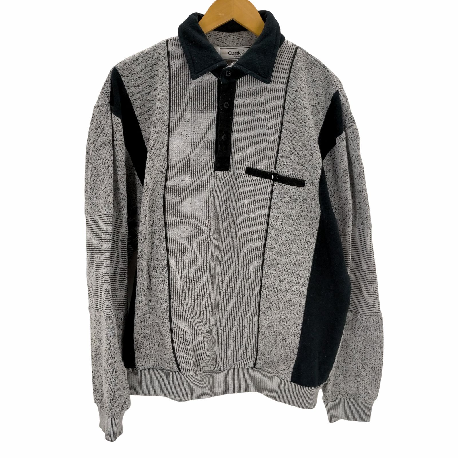 ユーズドフルギ USED古着 {{Classics by Palmland }}90s 総柄ポロスウェット メンズ JPN：L