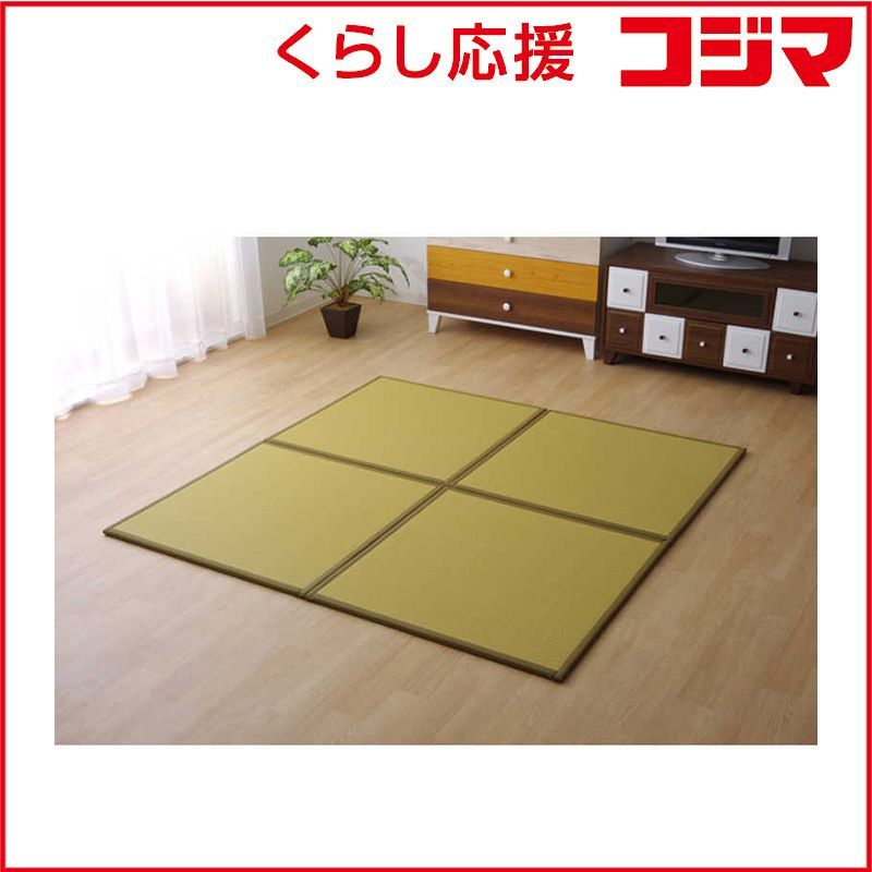 イケヒコ ユニット畳 スカッシュBE U畳 6枚セット 82×82×1.7cm 連結ジョイント付き
