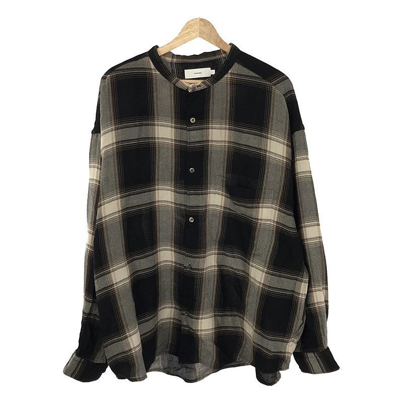 Graphpaper / グラフペーパー | Check Band Collar Big Sleeve Shirt