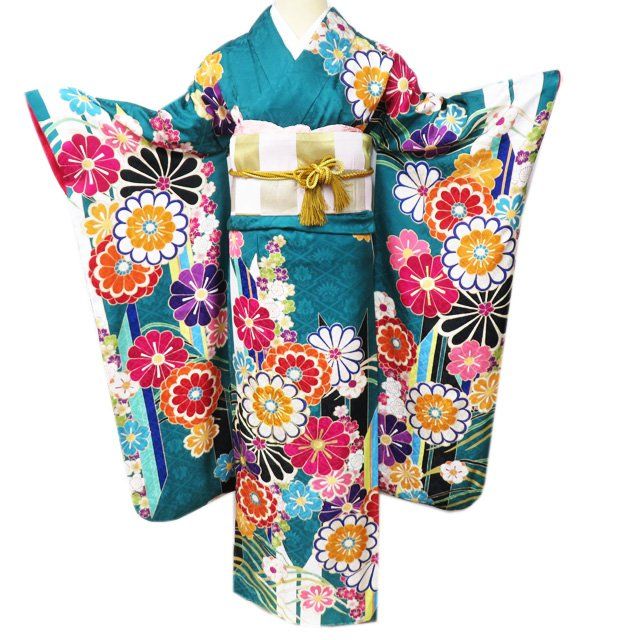 平和屋本店□極上 振袖 総絞り 籬花文 黒地 逸品 DZAA8164kh5