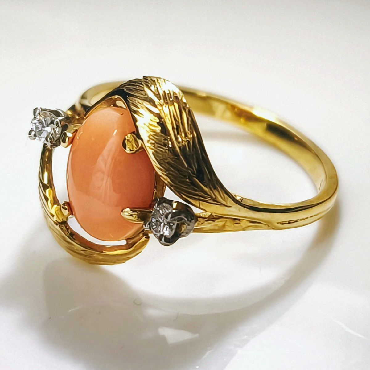 ピンクコーラル　リング　ピンクコーラル　指輪 楽天市場】ピンク珊瑚 リング 指輪 ミス サンゴ さんご K18 18金