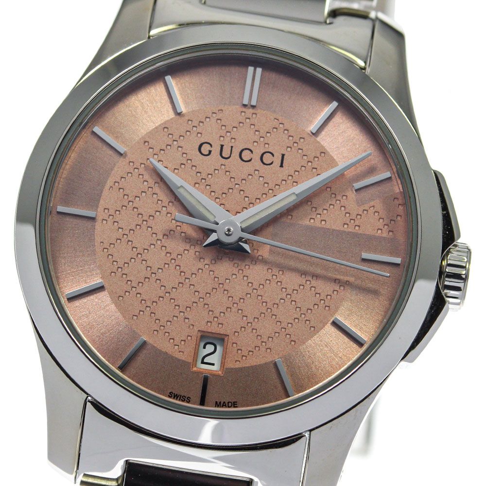 グッチ GUCCI 126.5/YA126524 Gタイムレス デイト クォーツ レディース