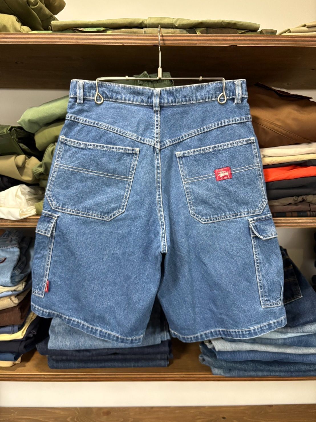90s stussy denim shorts made in USA - メルカリ