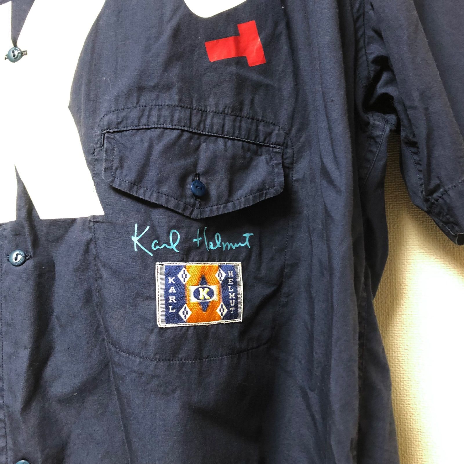 Karl Helmut カールヘルム メンズM 半袖シャツ オープンカラー