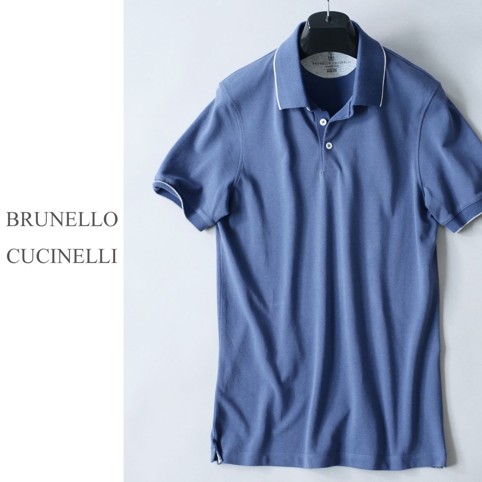 dp545○XS○S○選択可○BRUNELLO CUCINELLIブルネロクチネリ○爽やかコットン鹿の子サマーポロシャツ○確実に本物○メンズ○ロロピアーナやブリオーニ、Kiton好きな方も  - メルカリ