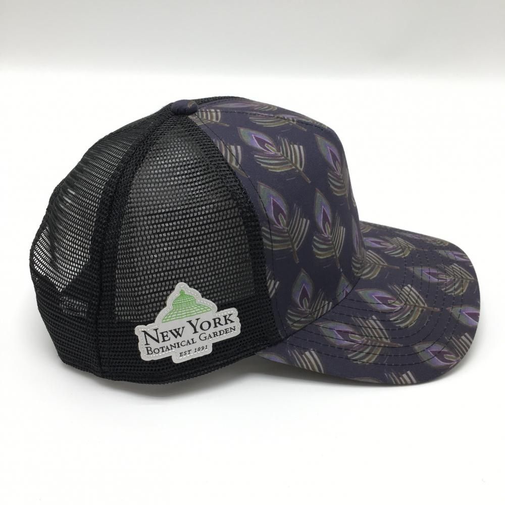 【新品】ニューエラ メッシュキャップ 黒×パープル 一部総柄 NewYork Botanical Garden  ゴルフウェア New Era