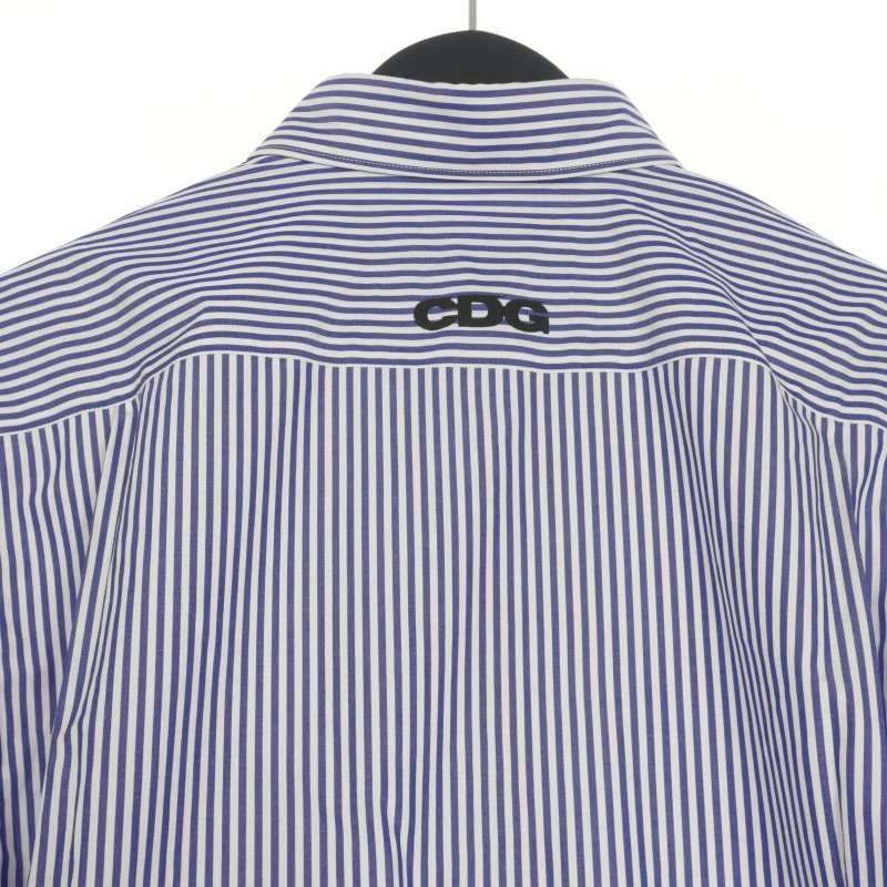 【未使用】コムデギャルソンシャツ　ロング丈　袖二股ストライプシャツ COMME des GARCONS HOMME DEUX - コムデギャルソンオムドゥ 2012