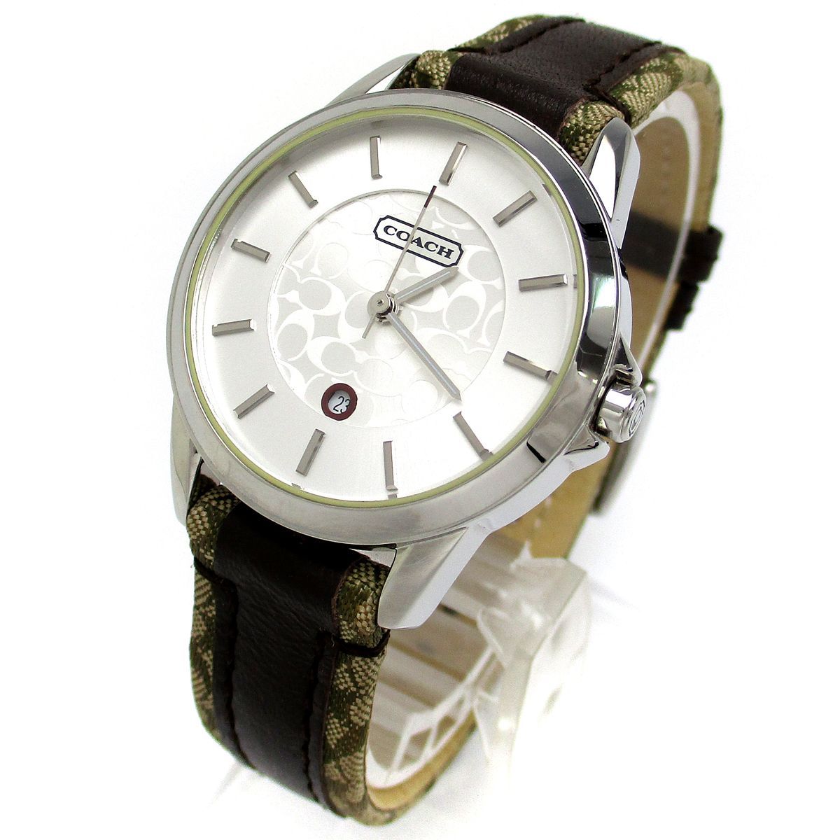 サイズ腕回りフリーサイズCOACH WATCH コ―チ シグネチャー シルバー文字盤 レディース腕時計