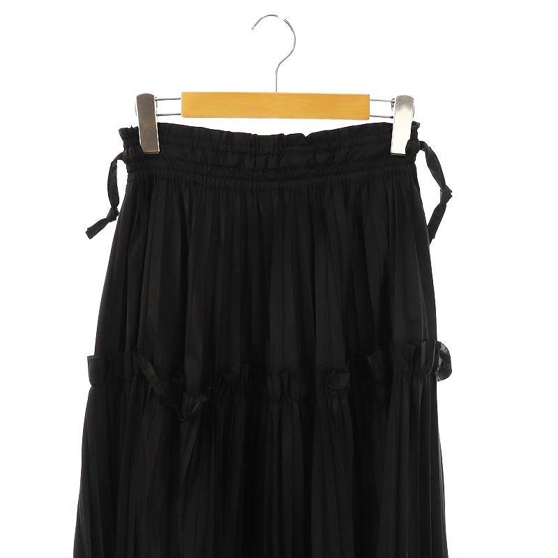 ENFOLD シャツスカート 36 エンフォルド ENFOLD SOLOTEXサテン プリーツSKIRT スカート 36