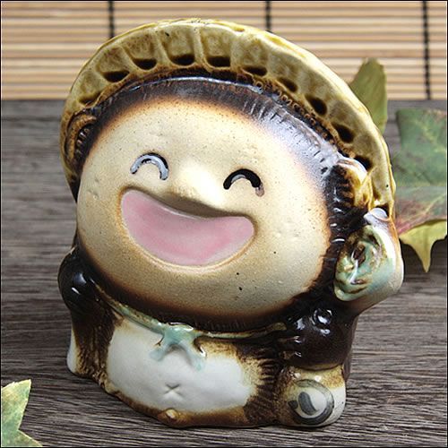 信楽焼 たぬき 置物 高さ12cm 陶器 4号笑福狸(オス) ta-0160 - メルカリ