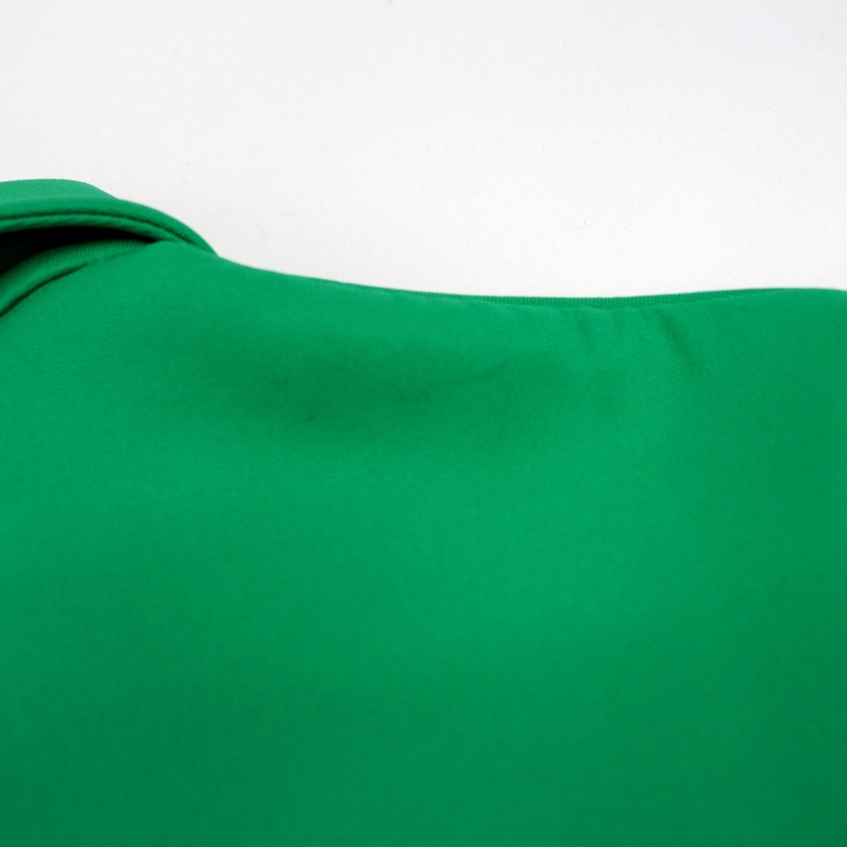 約49cm袖丈美品 プラダ ラバーロゴポロシャツ レディース 緑 白 ネイビー 42 ハーフジップ ボンディング PRADA