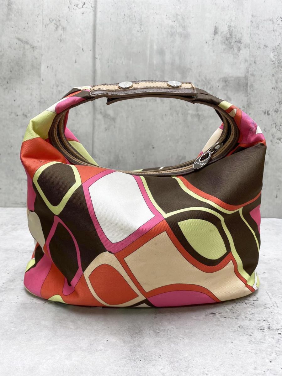 EMILIO PUCCI レザーバッグ　マルチカラー エミリオプッチ EMILIO PUCCI エミリオプッチ 二つ折り ホック式長財布 パテント