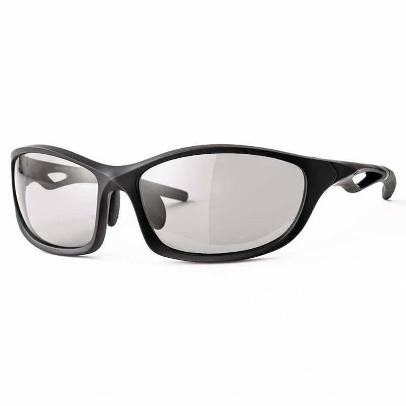 エーフィット 偏光調光サングラス メンズ 偏光スポーツサングラス UVカット UV400 ブラックマット|ブラック AF-S203HTN-C1