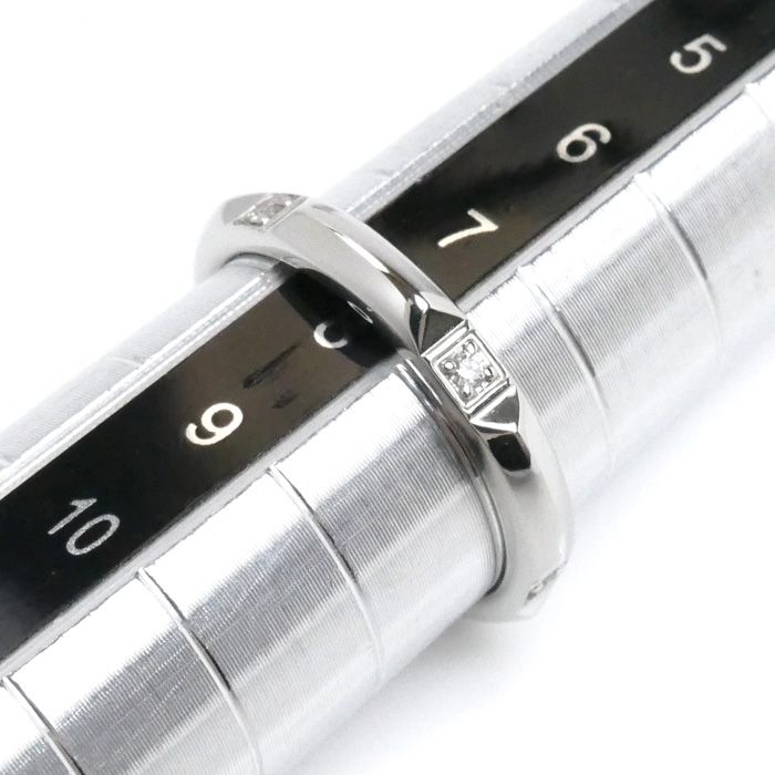 ティファニー　グルーヴリング　pt950 7.5号　美品 TIFFANY&Co. ティファニー Pt950プラチナ トゥルーバンド ダイヤ