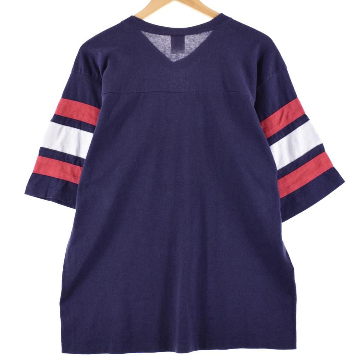 ✅️ USA製 ビンテージ NFL ジャイアンツ Tシャツ 総柄 アメフト L アメリカンフットボール Tシャツ ビッグロゴ デカロゴ NFL