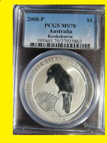 2008 Atralia Kookaburra low pop perfect PCGS MS70 POP 53