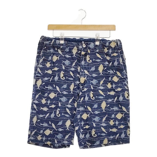 45R/45rpm ライ麦デニムの908熱帯魚プリントショートパンツ インディゴ 定価42900円 ショートパンツ ハーフパンツ ショーツ ネイビー レディース フォーティーファイブアールピーエム【中古】5-0709S∞ 45R/45rpm ライ麦デニムの908熱帯魚プリントショートパンツ インディゴ