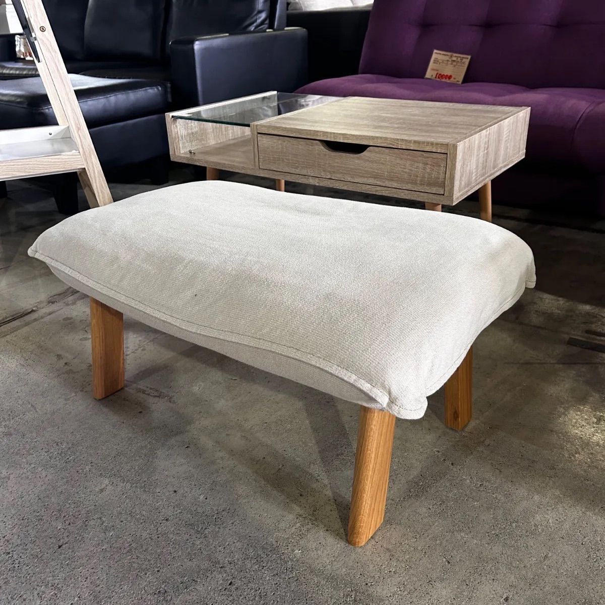 【美品】無印良品　オットマン　デニムブルー 2025年最新】無印良品 オットマン・スツールの人気アイテム