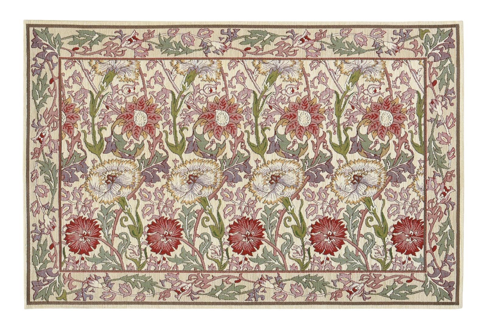 川島織物セルコン Morris Design studio モリスデザインスタジオ マット ピンクアンドローズ ピンク 60×92cm FH1718A ベルギー製