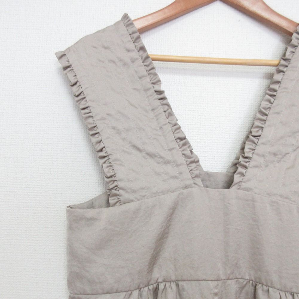 美品 22AW yori ヨリ サテンフリルサロペット オーバーオール