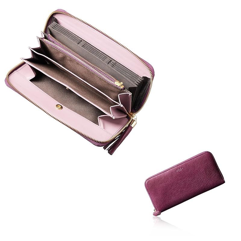 【新着商品】[VOICE] Align アライン イタリア 4barone社製 New Ranch レディース 長財布 軽量 山羊革フリンジ付き 使いやすい カード 縦型収納 見やすい小銭入 プレゼント ギフト 箱入り (Wine ワイン)