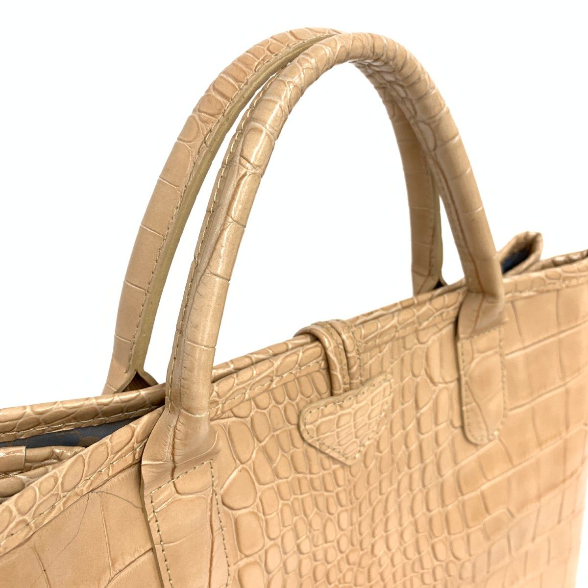 LONGCHAMP ロンシャン トートバッグ ロゾ クロコ型押し レザー LONGCHAMP ロンシャン トートバッグ ロゾ クロコ型押し レザー