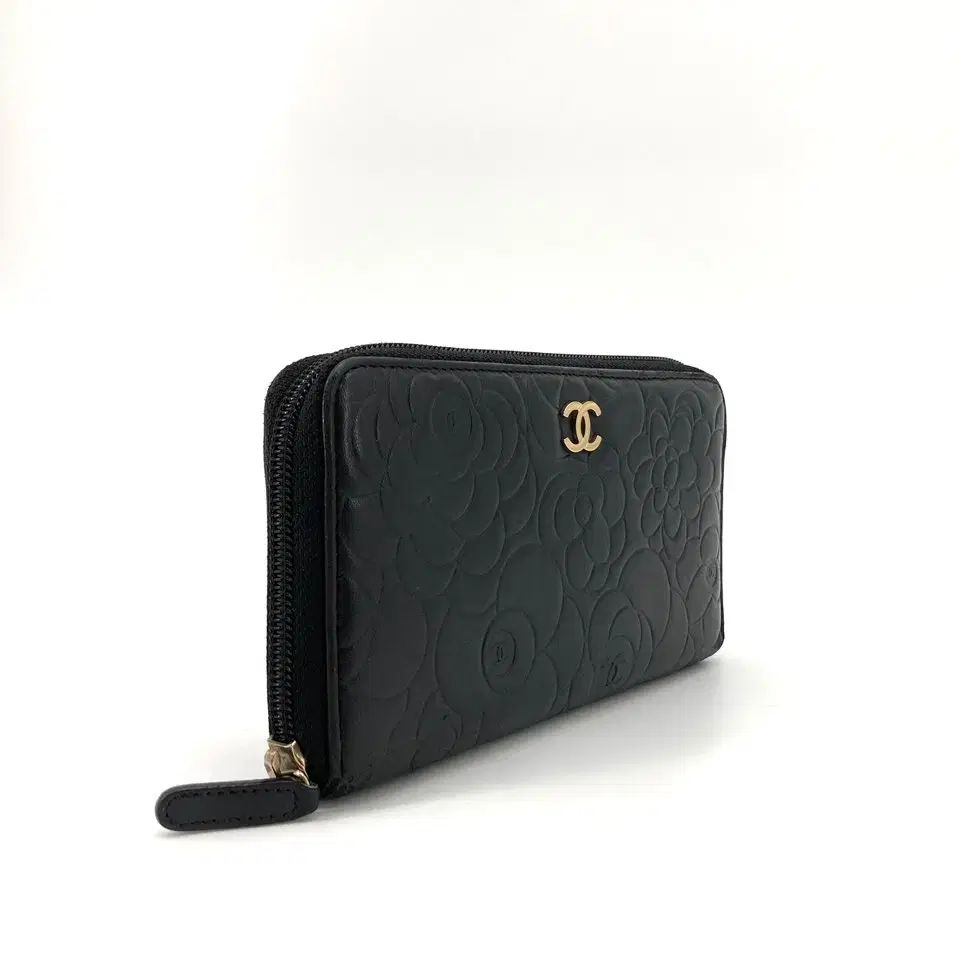 【志乃】CHANEL ラムスキン カメリア ラウンドファスナー 長財布 Chanel(シャネル) カメリア ラムスキン ラウンドファスナー 長