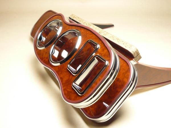 ミラジーノ後期 フロントテーブルSライン ウッド 茶xフルメッキ