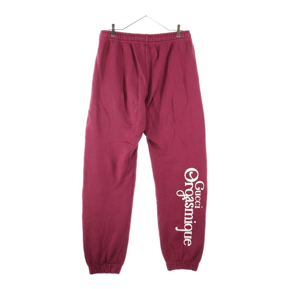 GUCCI グッチ 20SS Orgasmique Sweatpants ロゴプリント コットン スウェットパンツ ボルドー 623274 XJCK0