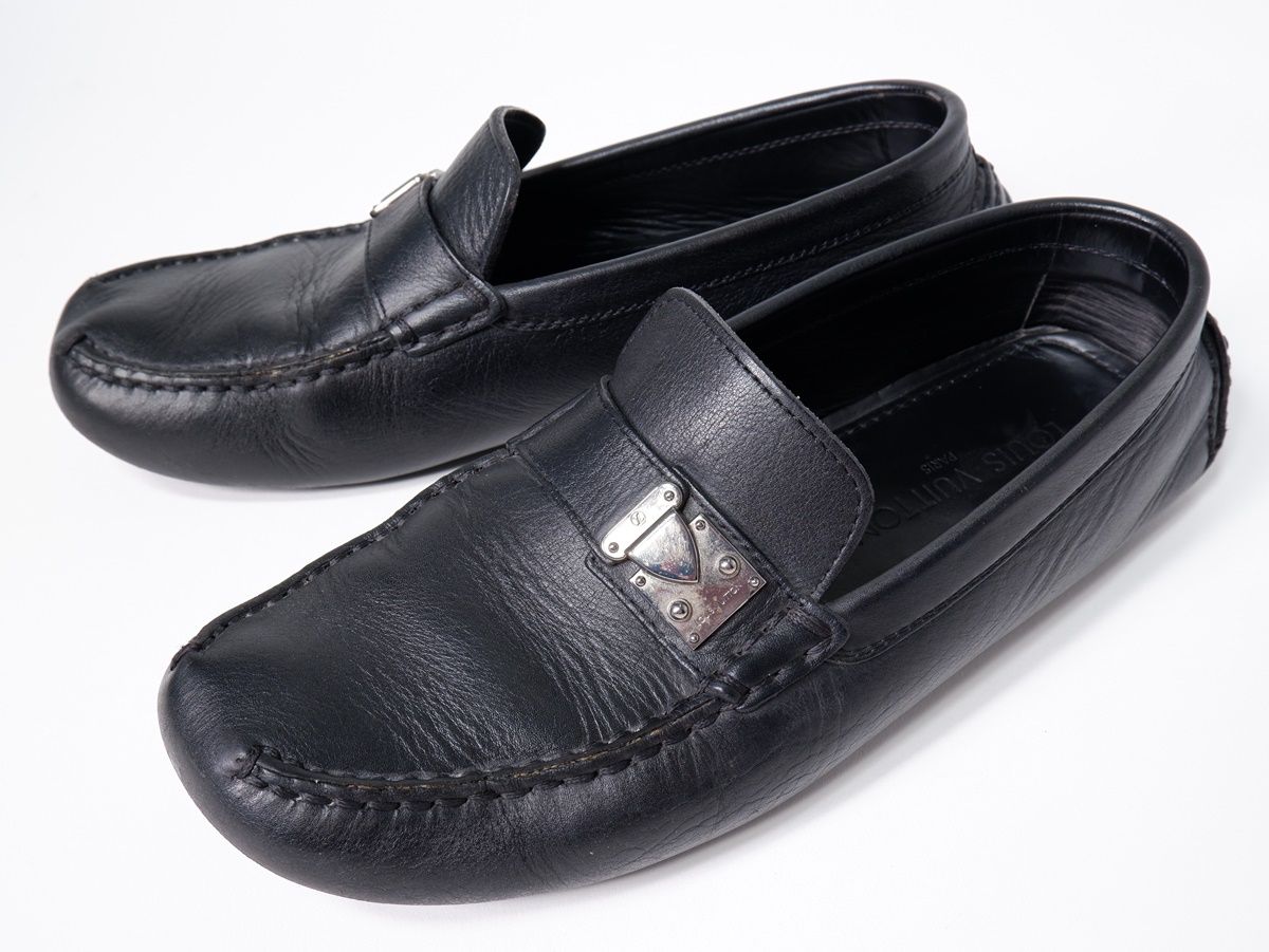 ルイ・ヴィトン ドライビングシューズ 35(22.5㎝) 水色 ローファー